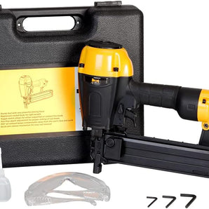 HBT HBN851P 16GA Pneumatic Construction Stapler, 7/16-Inch Medium Crown Stapler Accepts 3/4" to 2" Staples